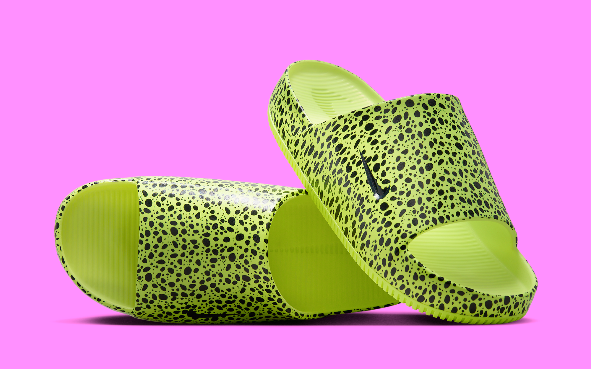 Nike slides neon sales